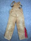 Carhartt 36X30 Bib Overalls Quilt Lined R02 USA Union Made Thrashed Double Knee