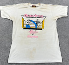 Vintage Kickboxing Shirt Men Large White Tee Single Stitch Thrashed USA 80s 90s
