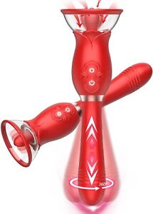 Clitoral Vibrator Stimulator Sucking Licking Thrusting G Spot Adult Rose Toys