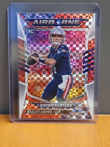 BAILEY ZAPPE 2022 ROOKIES & STARS AIRBORNE RED PLAID PRIZM RC PATRIOTS