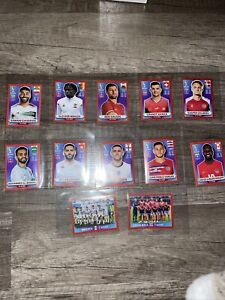 Panini FIFA World Cup Qatar 2022 Lot of 12 Stickers RED PARALLEL no duplicates