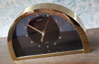 SEIKO Quartz QQZ137G Half Moon Gold Tone Desk Mantel Clock made in Japan