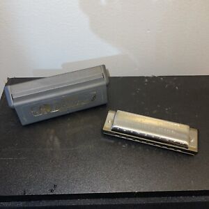 HOHNER Big River Harp /Harmonica in plastic Case - Made In Germany *Used. S1