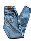 MADEWELL 10 Inch High Rise Skinny Distressed Jeans Womens Size 26 Raw Fray Hem