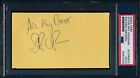 Stevie Ray Vaughn Signed/Autographed 3x5 Index Card Texas Legend PSA/DNA 179455