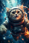 Cat Astronaut Digital Image Picture Photo Wallpaper Background Desktop Art