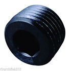 FRAGOLA 3/8  NPT Black Aluminum Allen Head Plug P/N 493204-BL