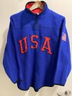 Vintage Sport Venezia Embroidered USA Theme 3/4 Zip Pullover Sweatshirt Size XL