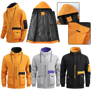 Men's Lightweight Waterproof Hooded Rain Jacket Outdoor Raincoat Shell Jacket ❀