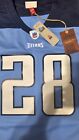 CHRIS JOHNSON AUTOGRAPHED AUTHENTIC MITCHELL AND NESS TENNESSEE TITANS JERSEY