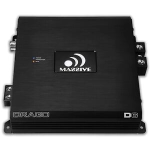NEW Massive Audio D6 MICRO MEGA 6000 Watt Monoblock Subwoofer Amplifier Class D
