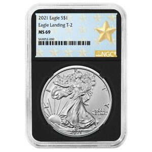 2021 $1 Type 2 American Silver Eagle NGC MS69 West Point Star Label Retro Core