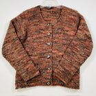 Carraig Donn Irish Wool Multicolored Cardigan Sweater Size Small