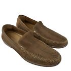 Tommy Bahama Felton Men's Leather Loafers Size 12M Brown Slip On Perforated