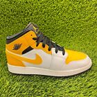 Nike Air Jordan 1 Mid Gold Womens Size 8.5 Athletic Shoes Sneakers 554725-170