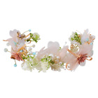 Butterfly Flower Headband for Women Wreath Crown Wedding Floral Garland
