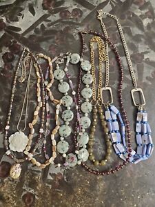 Gemstone Bead Pearl Shell Necklaces Lot