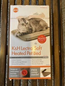 K&H Lectro-Soft Heated PET BED Soft Orthopedic Foam Outdoor Small 14X18 + Cover