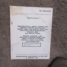 Military Book for Engine, Gas, 14HP (Mil STD A042) for on Mule, M274A2, Used