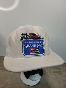 Vintage Champion Spark Plug Hat Grand Prix Boats Mesh Trucker Cap Foam Is Gone