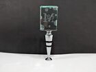 Glass Wine Bottle Stopper - Etched “M”  Silver Tone Metal