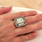 Swarovski Ring Large Crystal  Authantic sizes 6 #RA-18