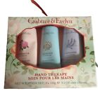 NIB CRABTREE & EVELYN HAND THERAPY ROSEWATER LASOURCE LAVENDER 3.5 OZ GIFT SET