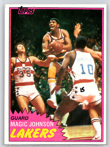 1981 Topps Magic Johnson 2nd Year Solo Rookie #21 Basketball Cards Lakers