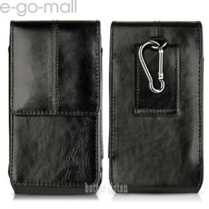 Vertical Holster Leather Cell Phone Case Pouch Carry Belt Clip Cover for Samsung