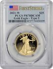 2021-W $25 American Proof Gold Eagle Type 2 PR70DCAM First Strike PCGS
