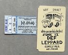 1983 DEF LEPPARD Concert Ticket Stub, And Bus Pass Buffalo Memorial Aud