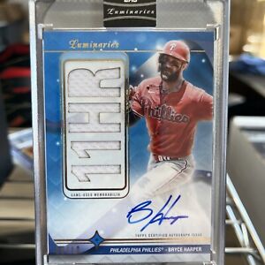 New Listing2023 Topps Luminaries Bryce Harper  Auto Game Used Jersey /10