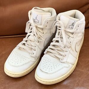 Nike Air Jordan 1 Mid Mens Size 9 554724-100 White Basketball 2012