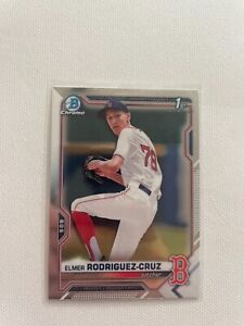 2021 1st Bowman Chrome BCP-37 Elmer Rodriguez-Cruz Red Sox Qty.