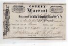 1872 County Warrant, Bon Homme County, Dakota Territory