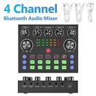 Mini Audio Mixer 4 Channel Bluetooth USB Sound Mixing Console Amplifier Studio