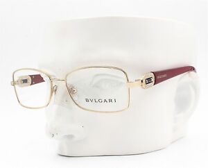 Bvlgari 2125-B-M 325 Eyeglasses Glasses Gold & Red w/ Crystals 54-16-135