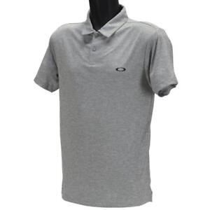 Oakley Galaxy Polo Mens Size S Small Light Grey Casual Hydrolix Golf Tee Shirt