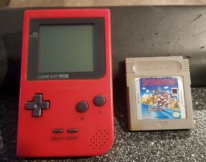 Original Nintendo Gameboy Pocket Console Bundle With Super Mario Game TESTED