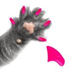 FLAMINGO PINK ~ 60 PIECE Soft Nail Caps for Cat Claws ~ PRETTY CLAWS ~ Paws Off
