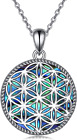 Flower of Life/Sri Yantra Necklace/Sunflower Tree of Life Necklace Sterling Silv