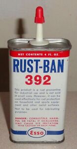 Vintage ESSO RUST BAN 392 Oil Can - Old 4 Oz Humble Refining Household Oiler Tin
