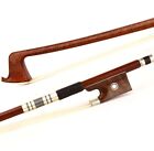 Master Carbon Fiber Pernambuco Skin Violin Bow 4/4 Snakewood Frog Silver Parts