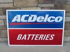 Vintage 1980's AC Delco Batteries Large Metal Service Station Sign 24x36