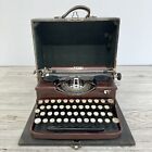 1920s Royal Model P Portable Wood Grain Typewriter w/Case Needs Repair /cb