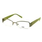 Fendi Women's F984 799 Silver/Green Eyeglasses Frames 53 x 17 x 130