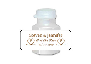 30 wedding mini bubble labels stickers personalized country barn, favors