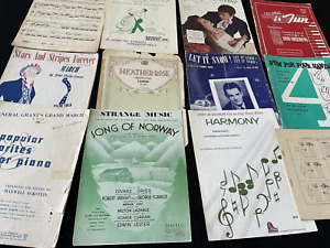 New ListingBulk Lot of 13 Vintage 1940's Piano Sheet Music Schaum, Hirshberg Arrangements