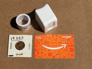 New Listing1936-S WHEAT PENNY, AMAZON GIFT CARD, USA STAMPS + DISPENSER - ESTATE SALE !!!!!