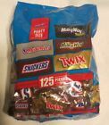 Chocolate Milky Way, Twix, 3 Musketeers, Snickers. 125 Pieces